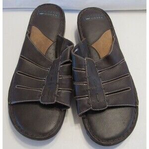 Dockers Slip On Slide Sandals Dark Brown Size 11M